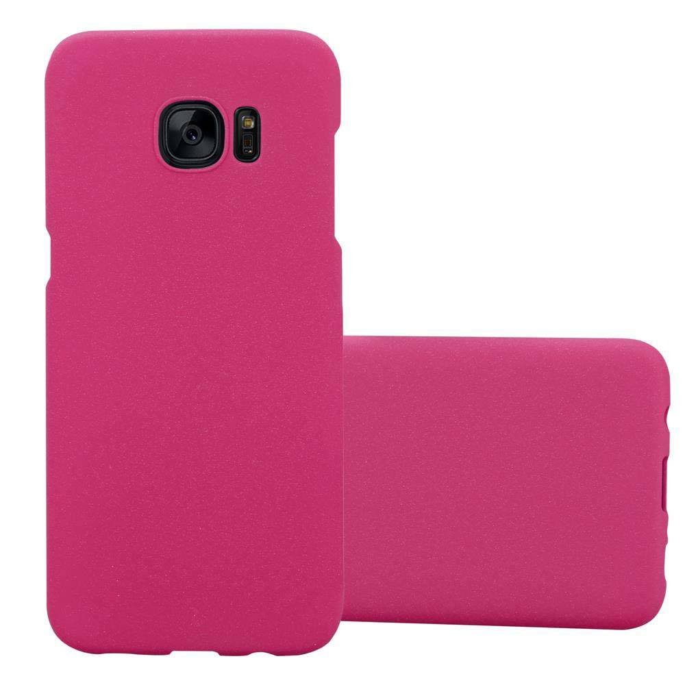 Cadorabo Schutzhülle für Samsung Galaxy S7 EDGE Hülle in Pink Etui Hard Case Handyhülle Cover