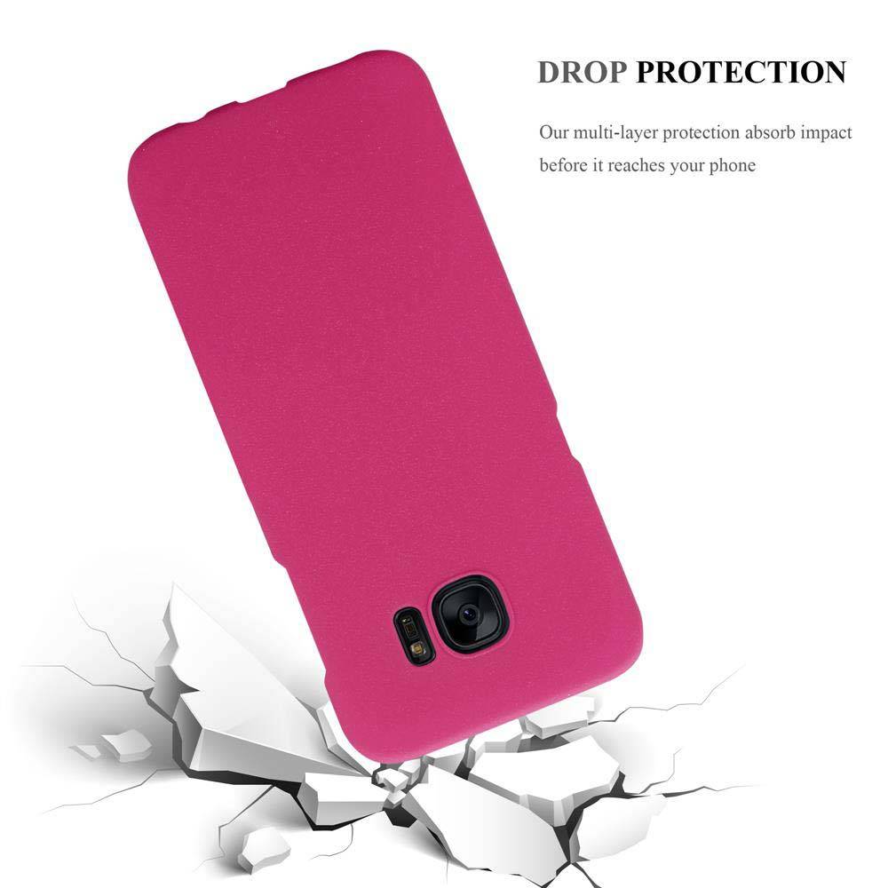 Cadorabo Schutzhülle für Samsung Galaxy S7 EDGE Hülle in Pink Etui Hard Case Handyhülle Cover