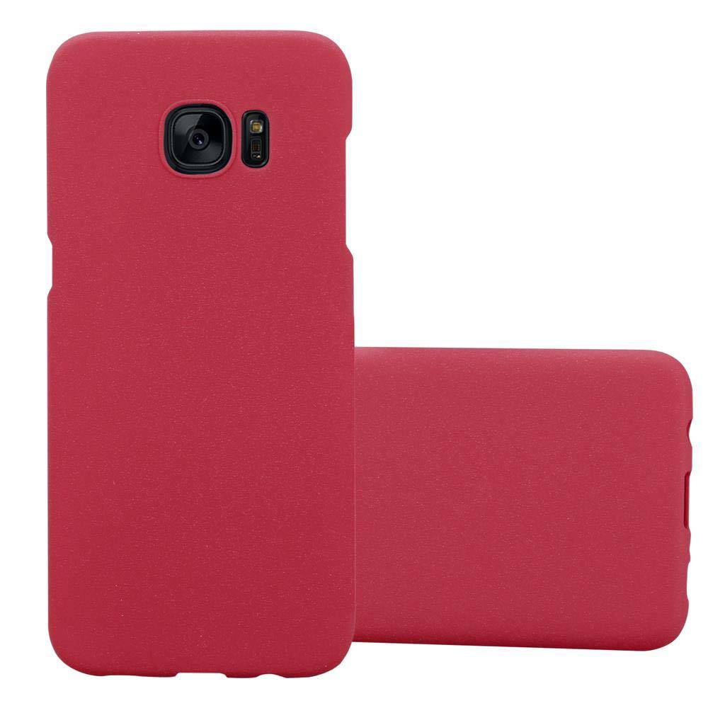 Cadorabo Schutzhülle für Samsung Galaxy S7 EDGE Hülle in Rot Etui Hard Case Handyhülle Cover
