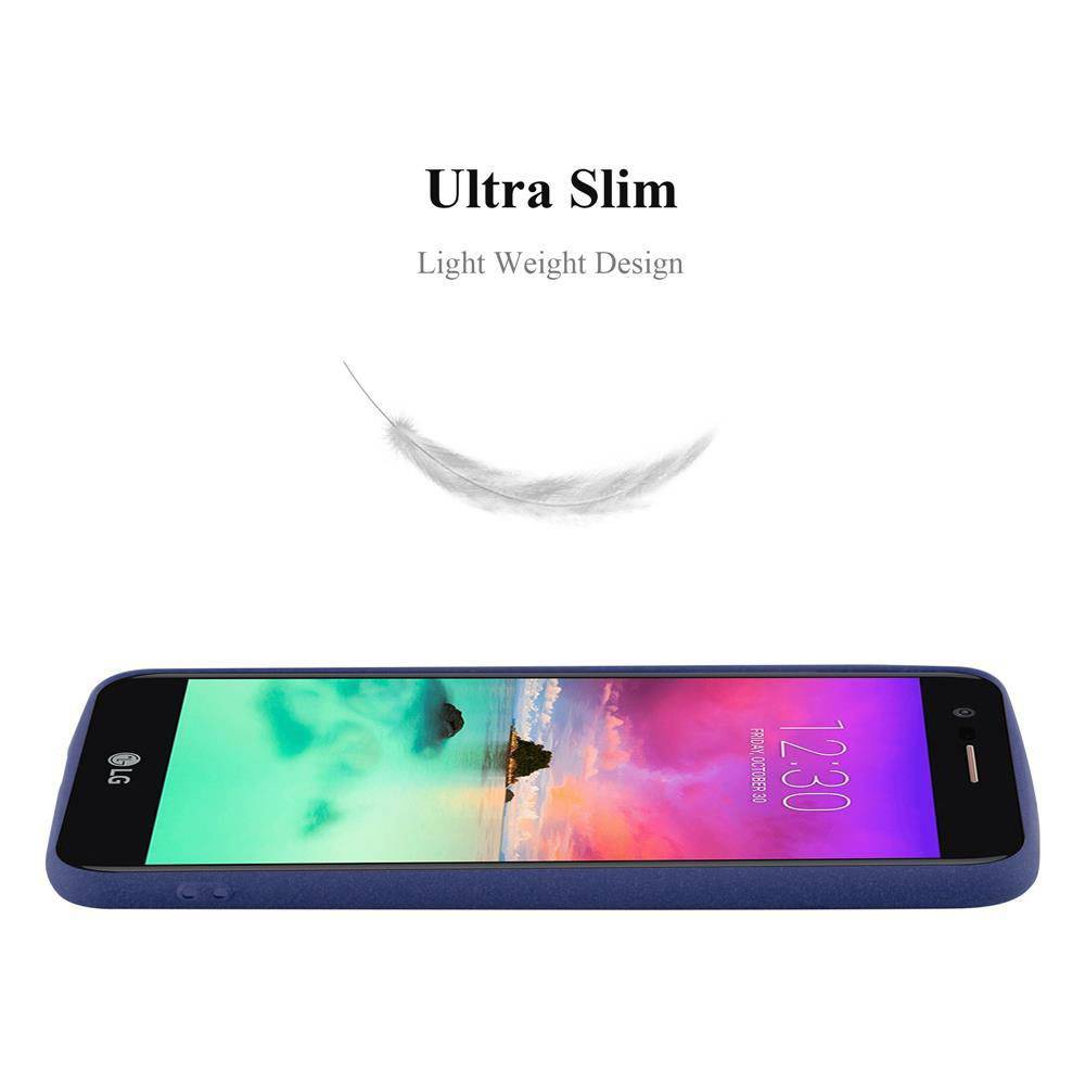 Cadorabo Schutzhülle für LG K10 2017 US Version Hülle in Blau Handyhülle TPU Etui Cover Case