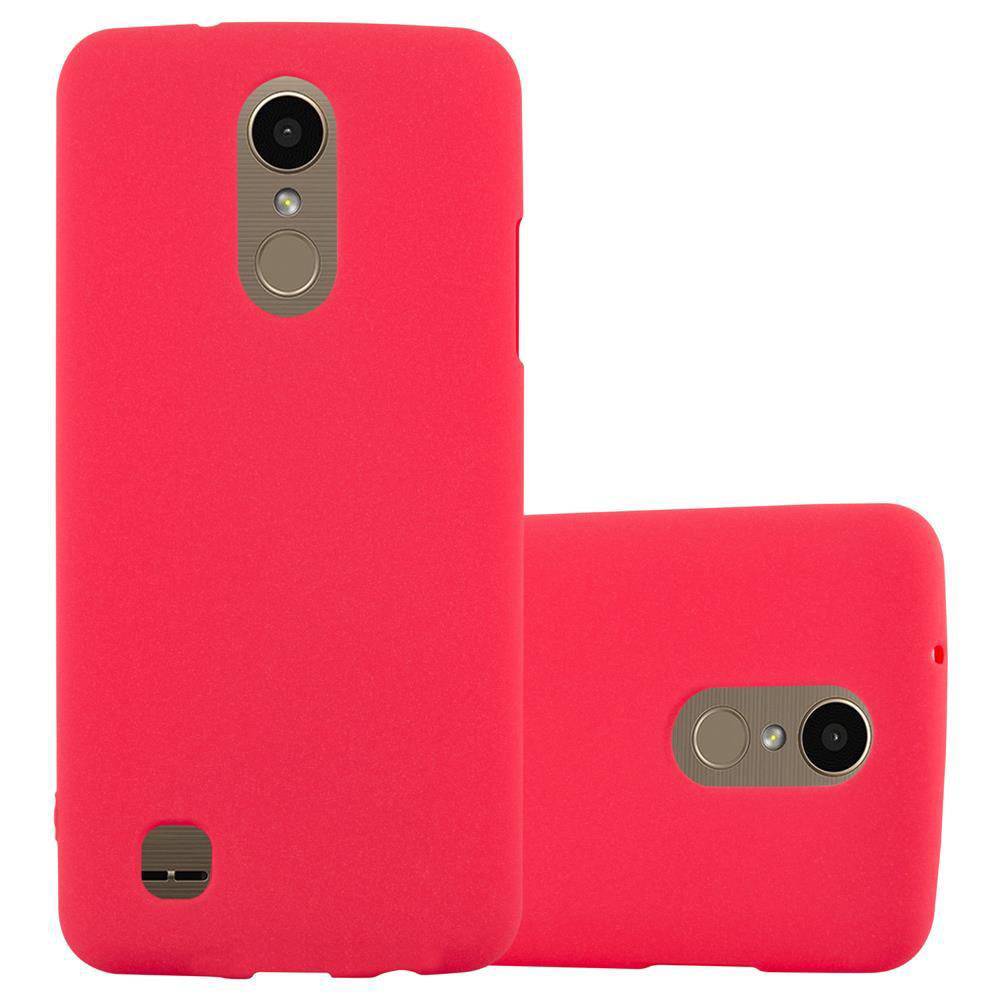 Cadorabo Schutzhülle für LG K10 2017 US Version Hülle in Rot Handyhülle TPU Etui Cover Case