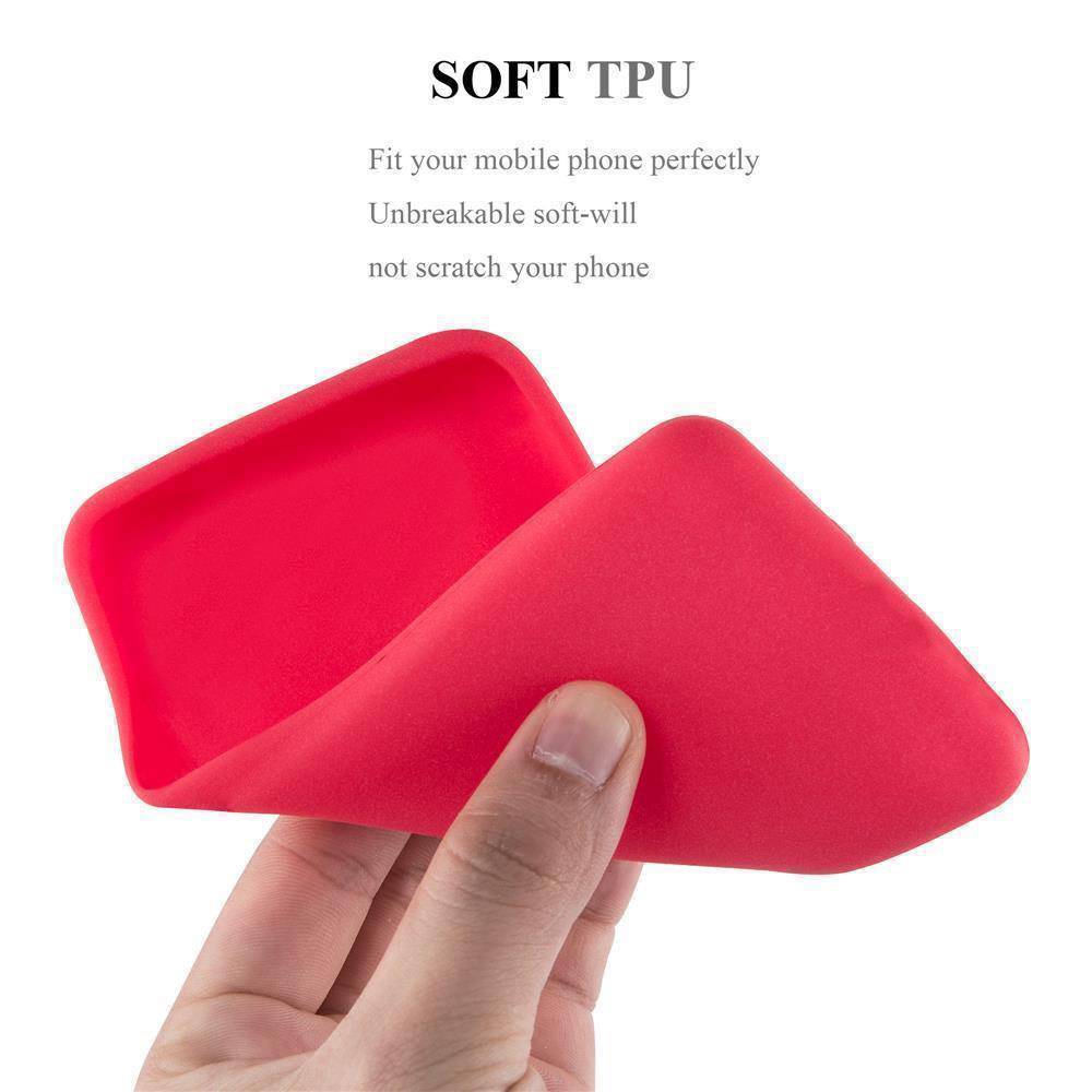 Cadorabo Schutzhülle für LG K10 2017 US Version Hülle in Rot Handyhülle TPU Etui Cover Case