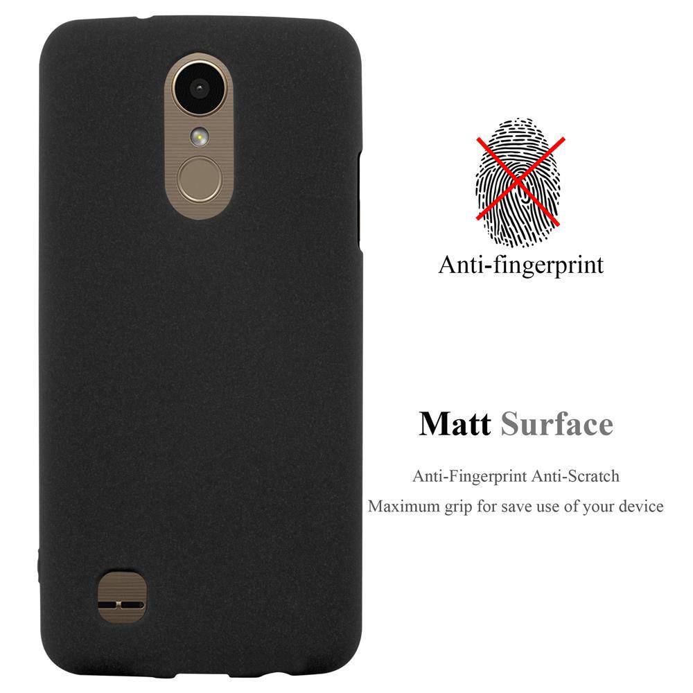 Cadorabo Schutzhülle für LG K10 2017 US Version Hülle in Schwarz Handyhülle TPU Etui Cover Case