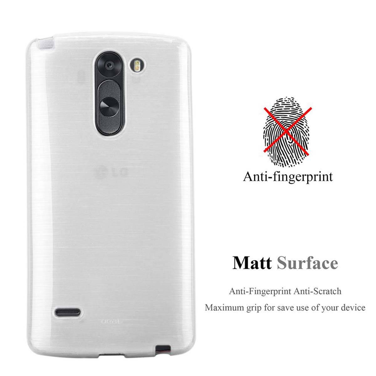 Cadorabo Hülle für LG G3 STYLUS Schutz Hülle in Silber Schutzhülle TPU Silikon Etui Case Cover