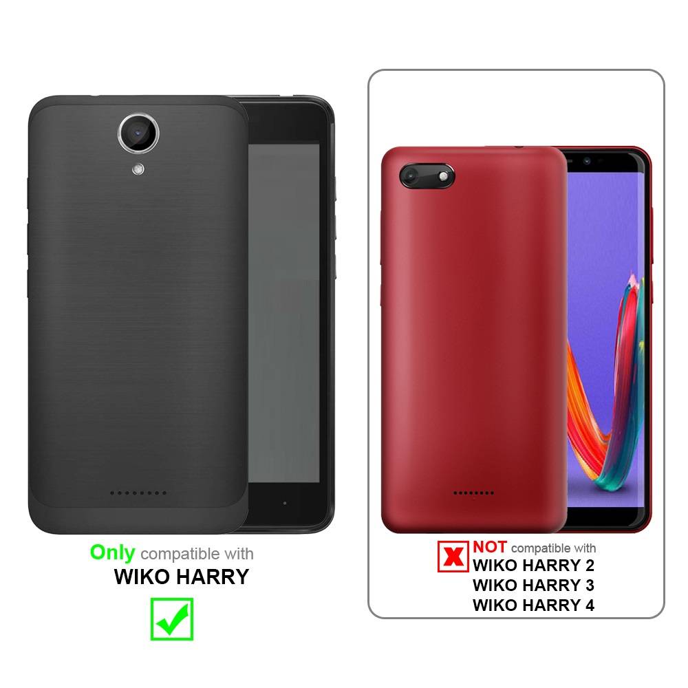 Cadorabo Panzer Folie für WIKO HARRY Schutzfolie in Transparent Gehärtetes Tempered Display-Schutzglas