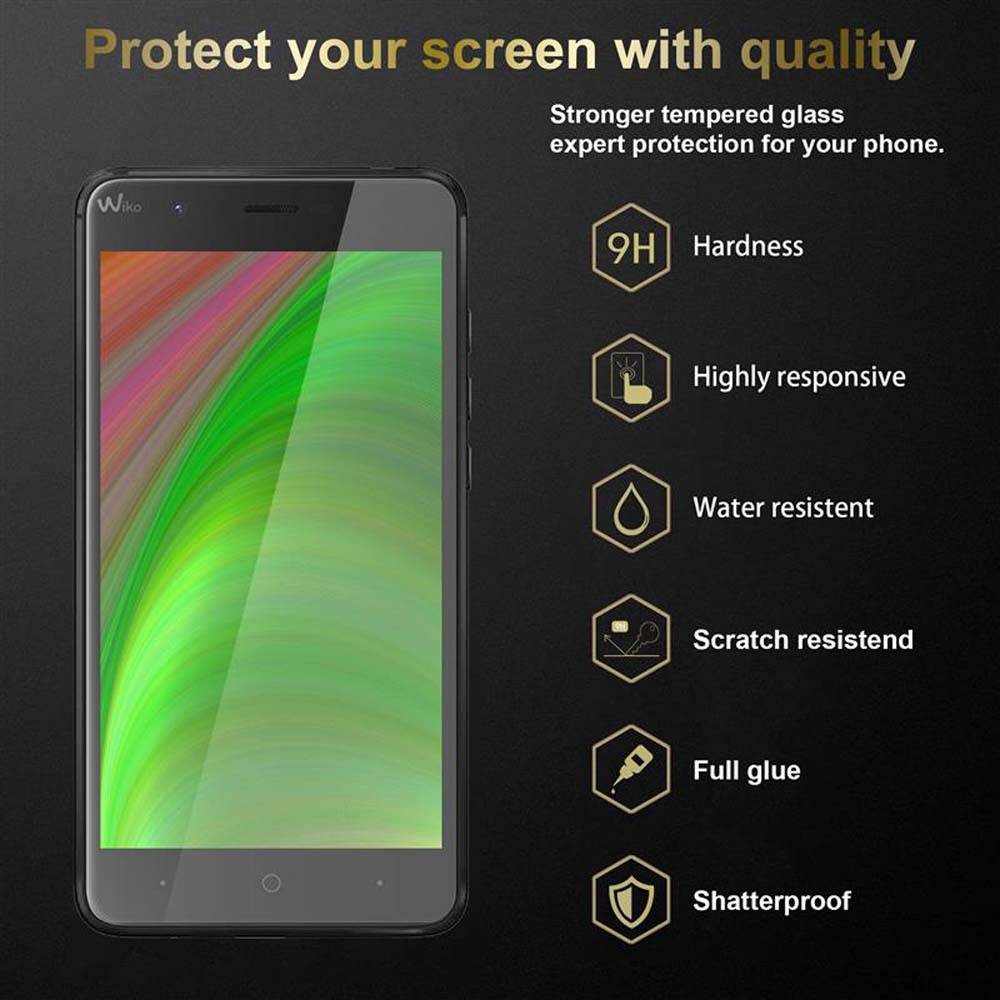 Cadorabo Panzer Folie für WIKO HARRY Schutzfolie in Transparent Gehärtetes Tempered Display-Schutzglas