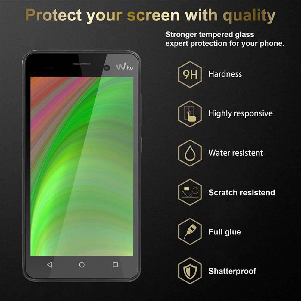 Cadorabo Panzer Folie für WIKO LENNY 3 Schutzfolie in Transparent Gehärtetes Tempered Display-Schutzglas