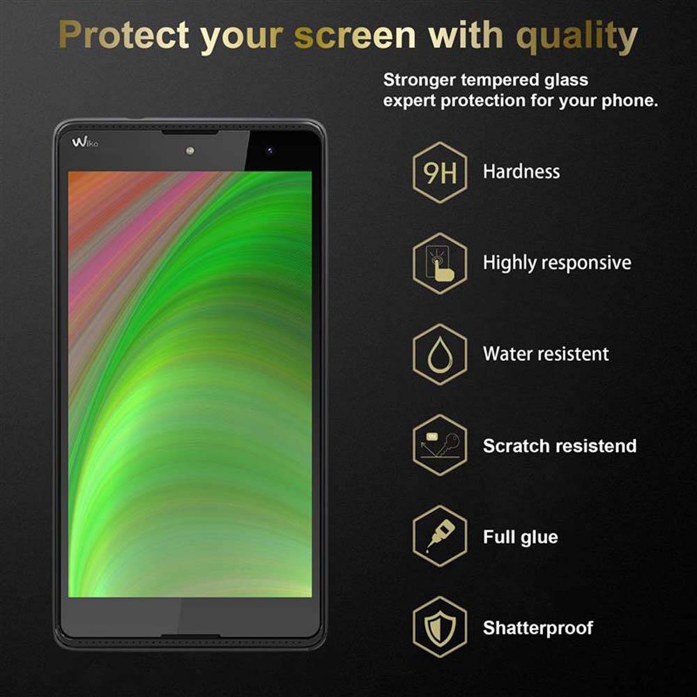 Cadorabo Panzer Folie für WIKO ROBBY Schutzfolie in Transparent Gehärtetes Tempered Display-Schutzglas