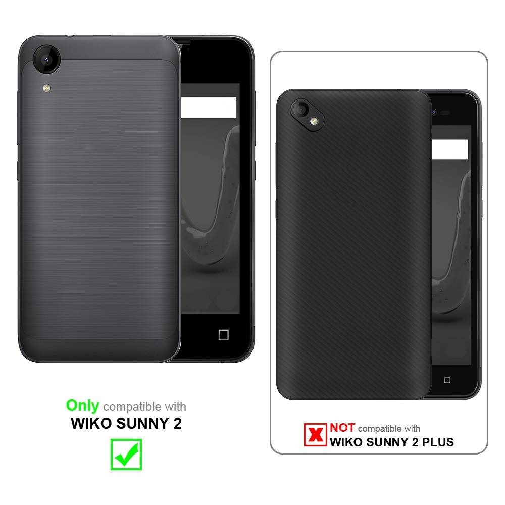 Cadorabo Panzer Folie für WIKO SUNNY 2 Schutzfolie in Transparent Gehärtetes Tempered Display-Schutzglas