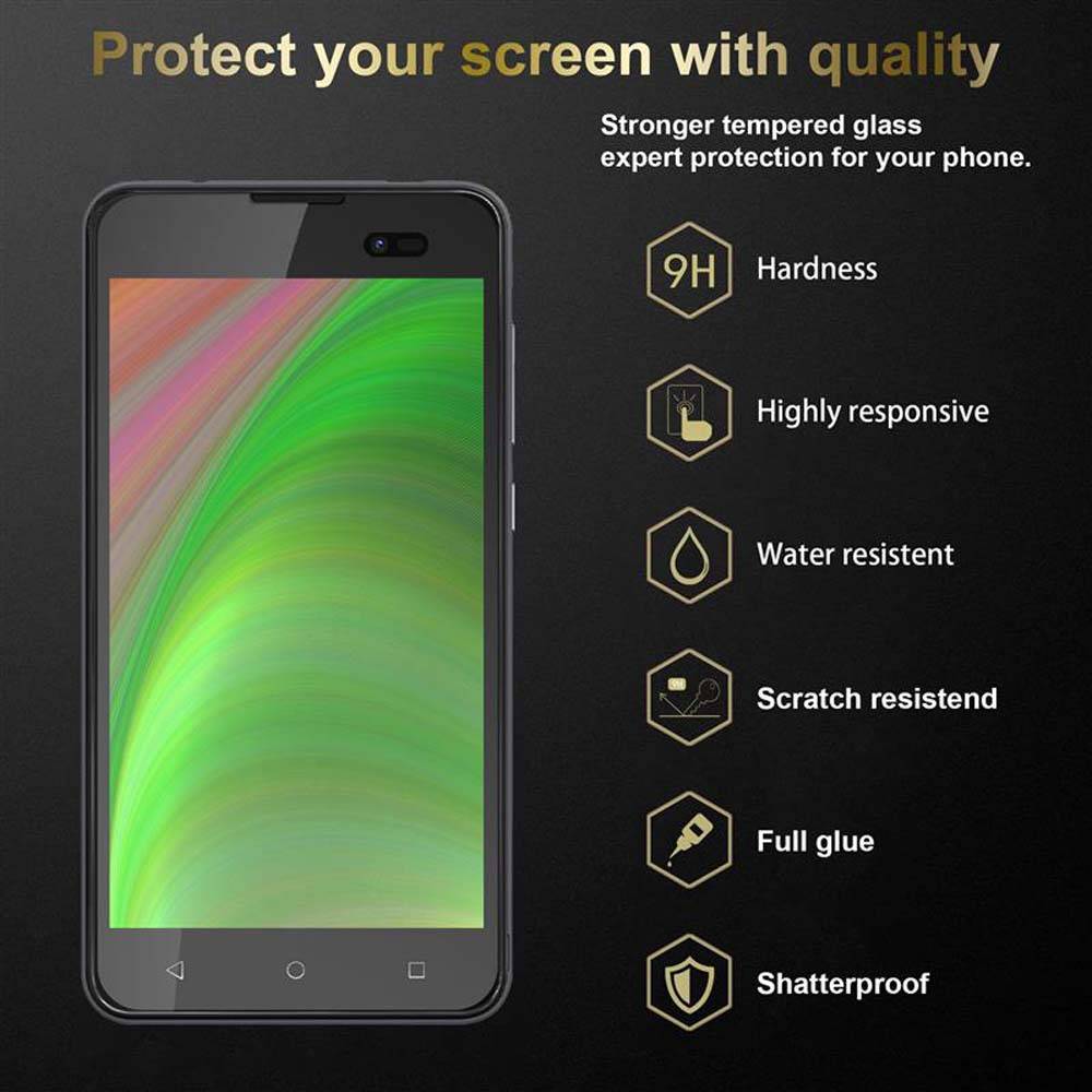 Cadorabo Panzer Folie für WIKO SUNNY 2 PLUS Schutzfolie in Transparent Gehärtetes Tempered Display-Schutzglas
