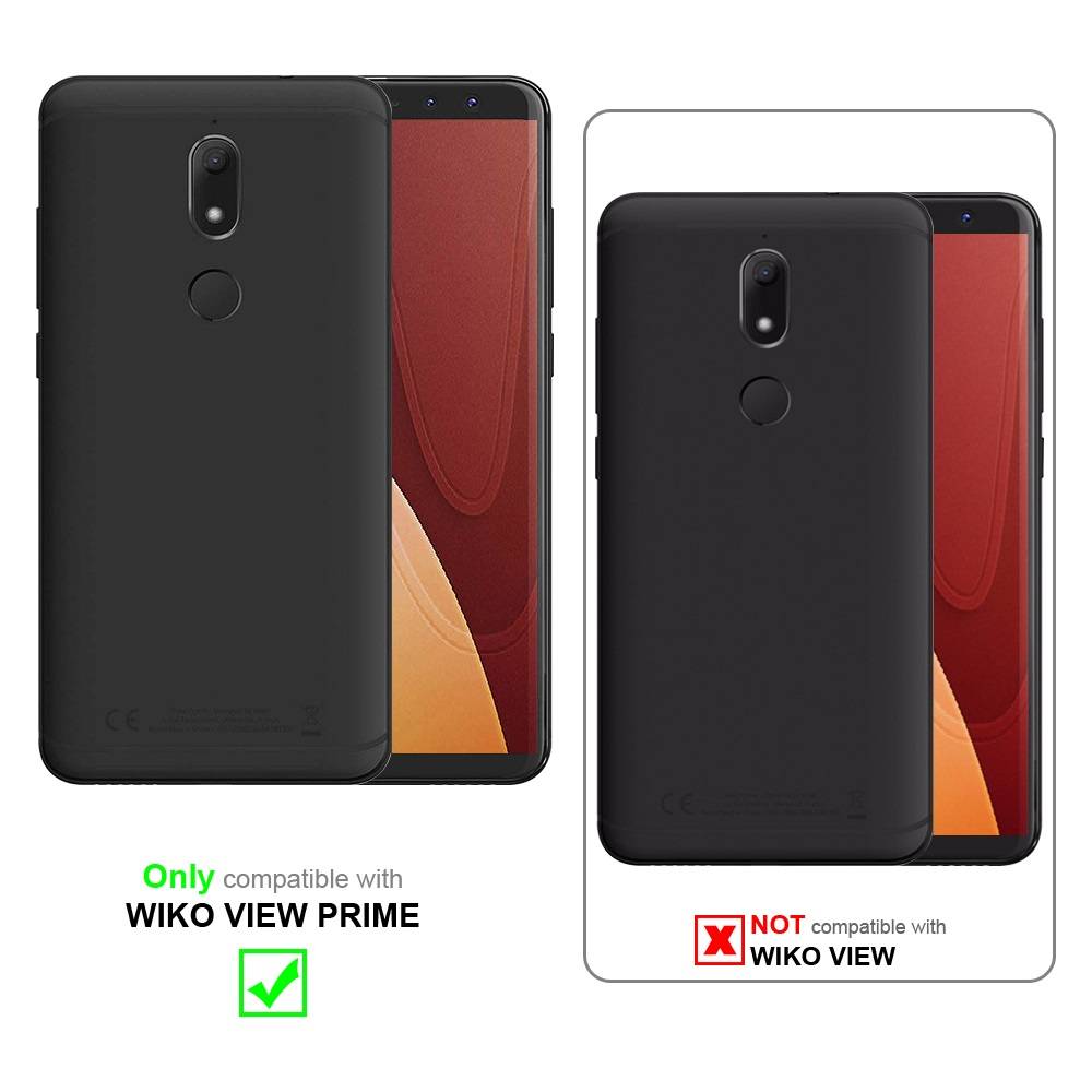 Cadorabo Panzer Folie für WIKO VIEW PRIME Schutzfolie in Transparent Gehärtetes Tempered Display-Schutzglas