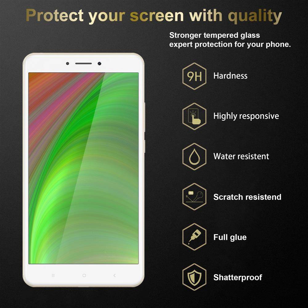 Cadorabo Panzer Folie für Xiaomi Mi MAX 2 Schutzfolie in Transparent Gehärtetes Tempered Display-Schutzglas