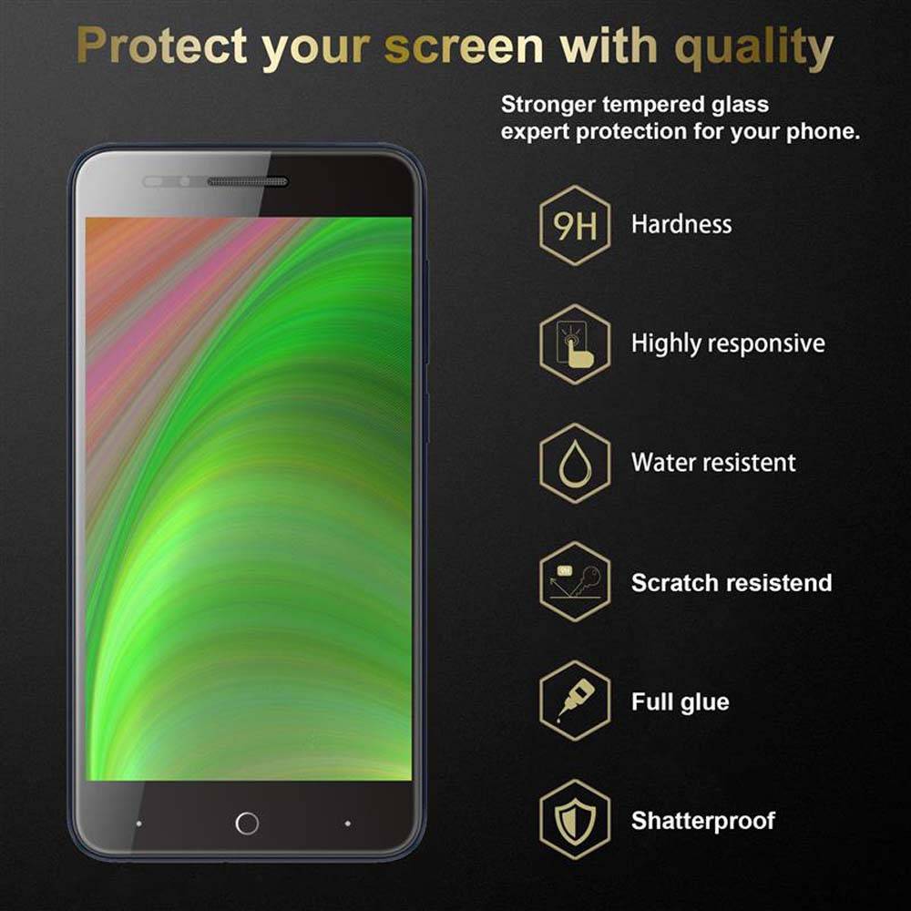 Cadorabo Panzer Folie für ZTE Blade A612 Schutzfolie in Transparent Gehärtetes Tempered Display-Schutzglas