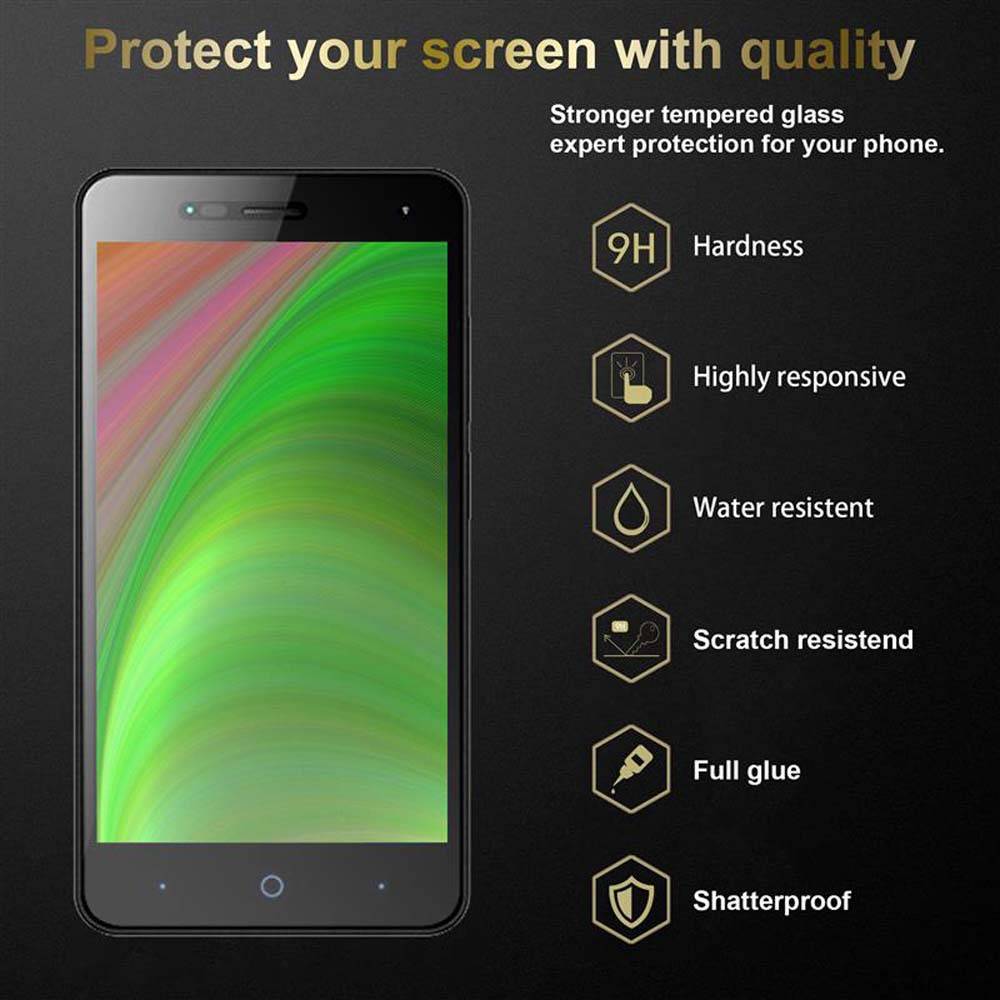 Cadorabo Panzer Folie für ZTE Blade L3 Schutzfolie in Transparent Gehärtetes Tempered Display-Schutzglas