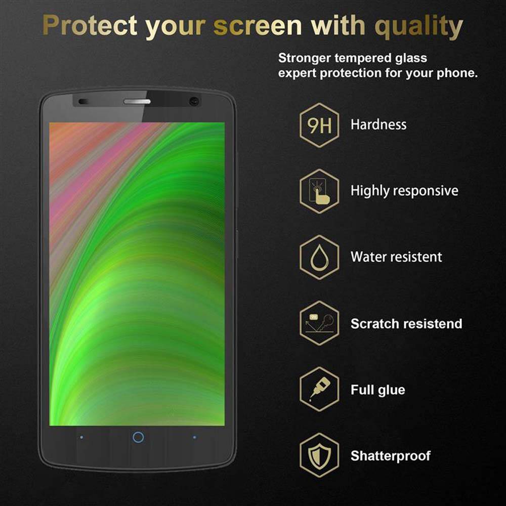 Cadorabo Panzer Folie für ZTE Blade L5 Schutzfolie in Transparent Gehärtetes Tempered Display-Schutzglas