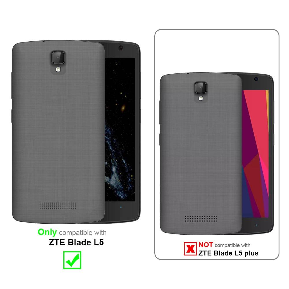 Cadorabo Panzer Folie für ZTE Blade L5 Schutzfolie in Transparent Gehärtetes Tempered Display-Schutzglas