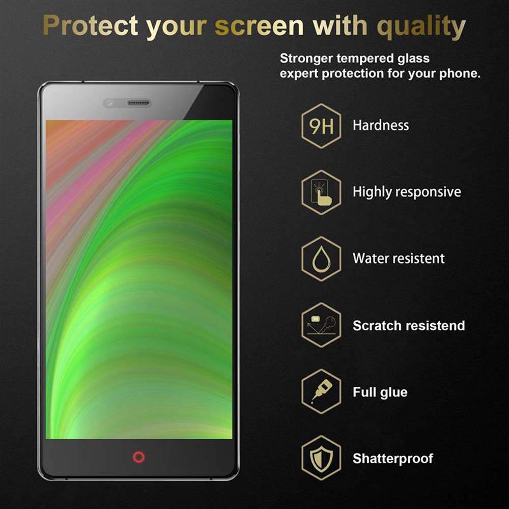 Cadorabo Panzer Folie für ZTE Nubia Z9 MAX Schutzfolie in Transparent Gehärtetes Tempered Display-Schutzglas