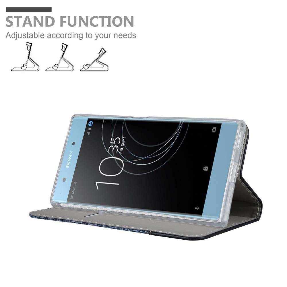 Cadorabo Hülle für Sony Xperia XA1 Schutzhülle in Blau Handy Hülle Etui Book Case Cover