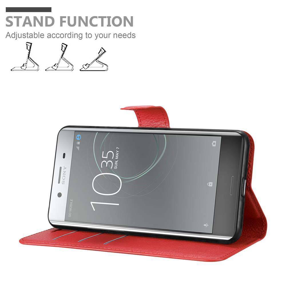 Cadorabo Hülle für Sony Xperia XZ PREMIUM Schutz Hülle in Rot Handyhülle Etui Case Cover Magnetverschluss