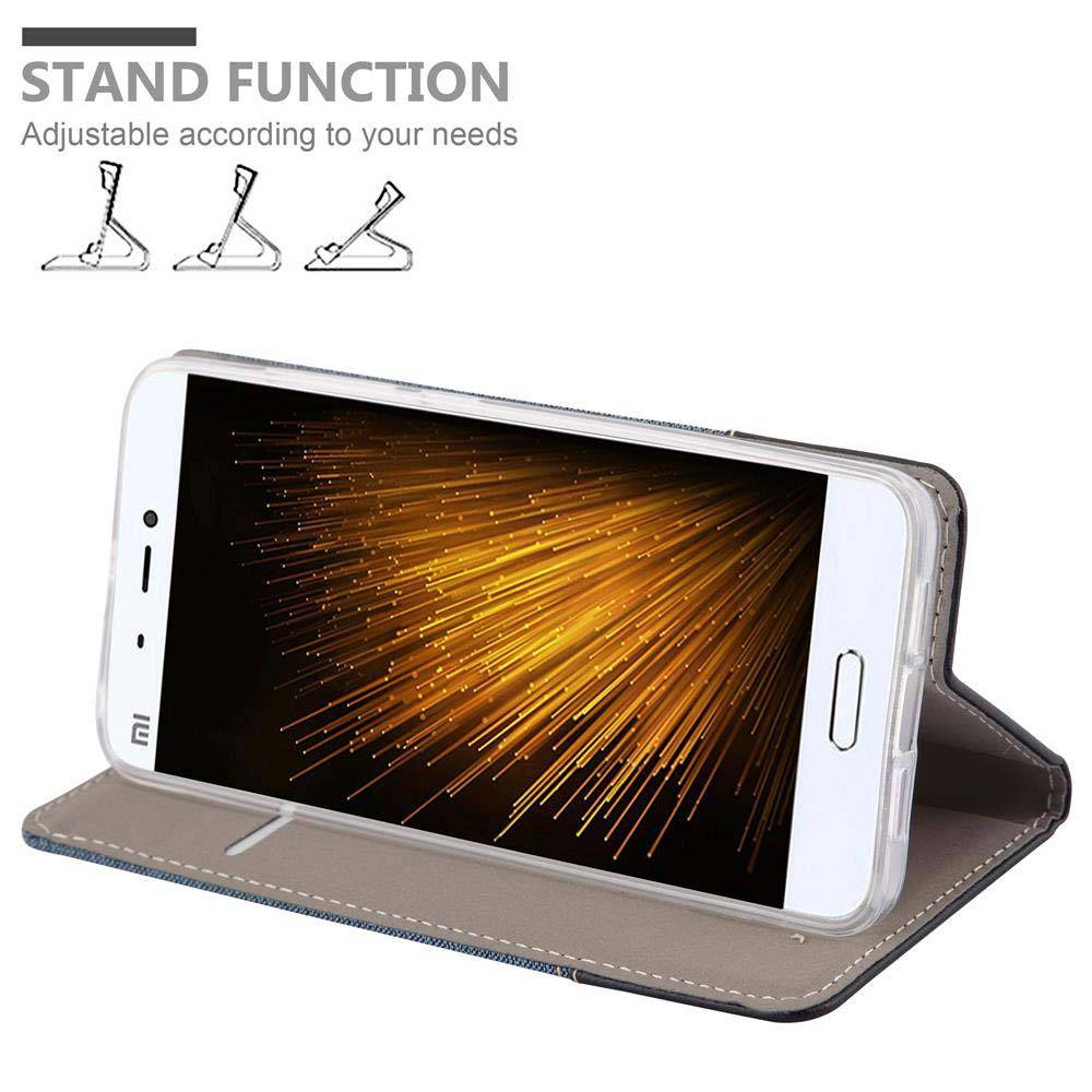 Cadorabo Hülle für Xiaomi Mi 5s Schutzhülle in Blau Handy Hülle Etui Book Case Cover