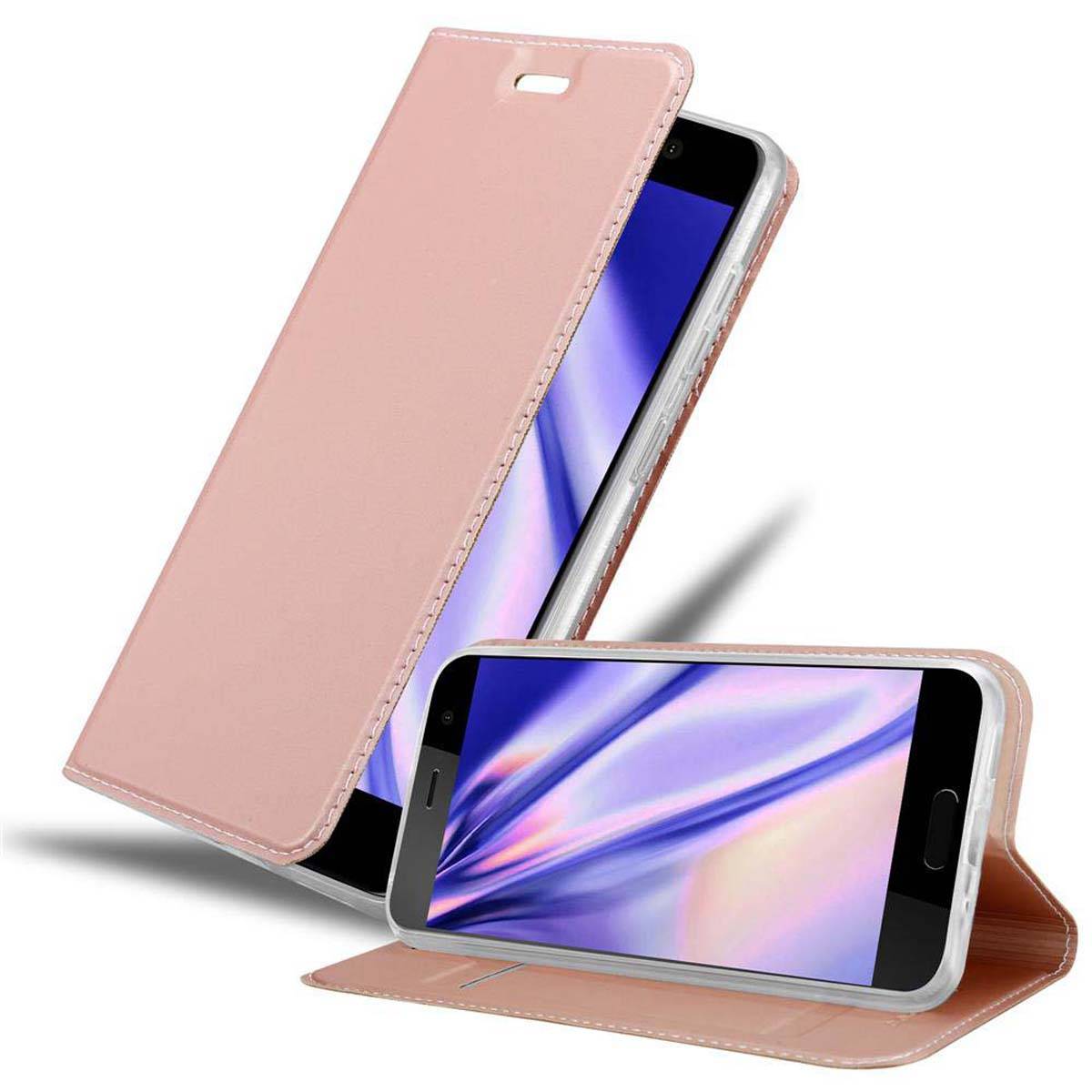 Cadorabo Handyhülle für HTC U PLAY Schutz Hülle in Rosa Cover Etui Book Case Booklet