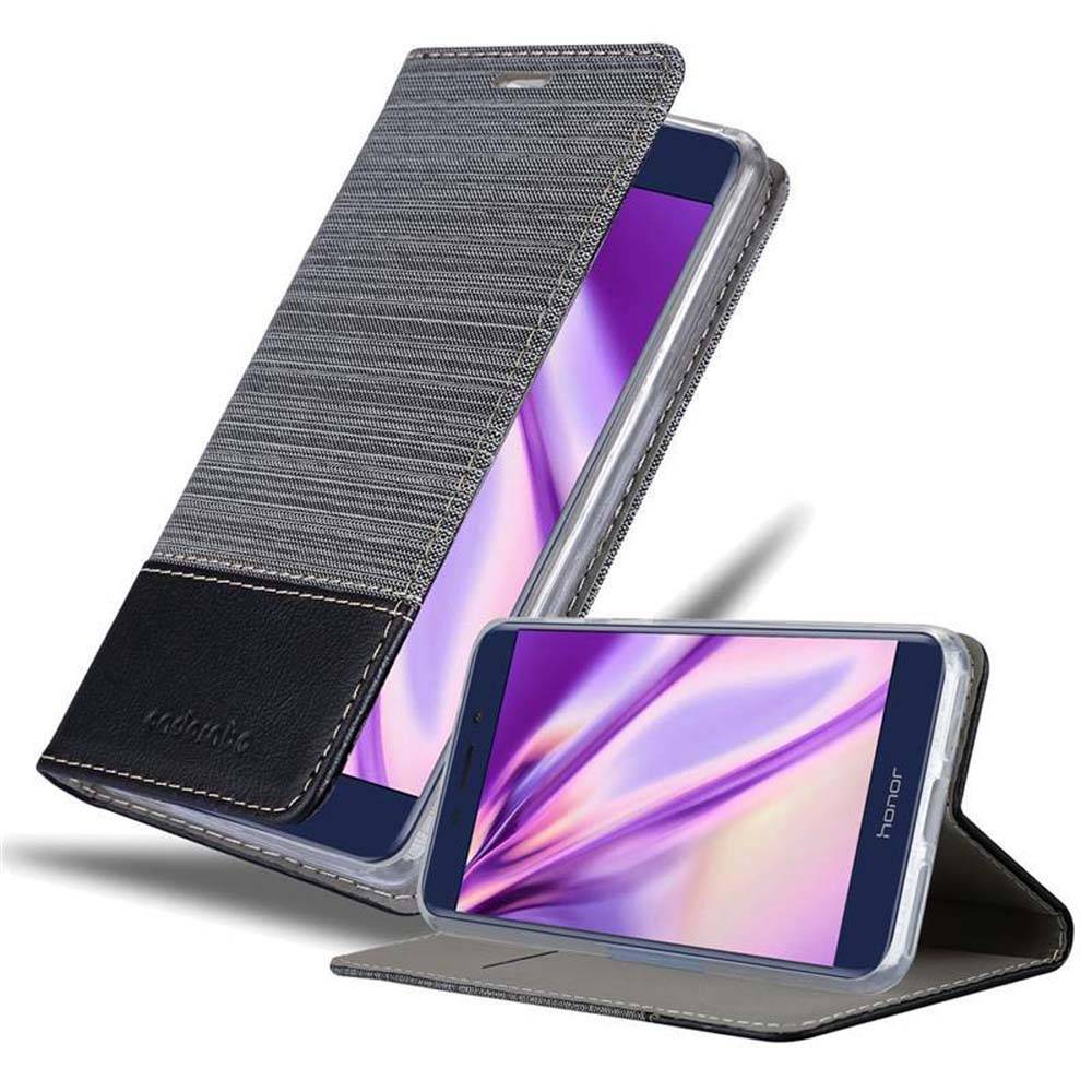 Cadorabo Hülle für Honor V9 PLAY Schutzhülle in Grau Handy Hülle Etui Book Case Cover