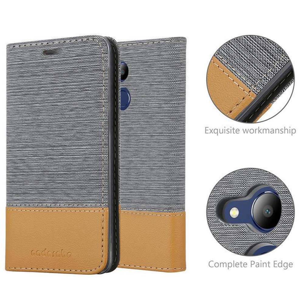 Cadorabo Hülle für Honor V9 PLAY Schutzhülle in Grau Handy Hülle Etui Book Case Cover