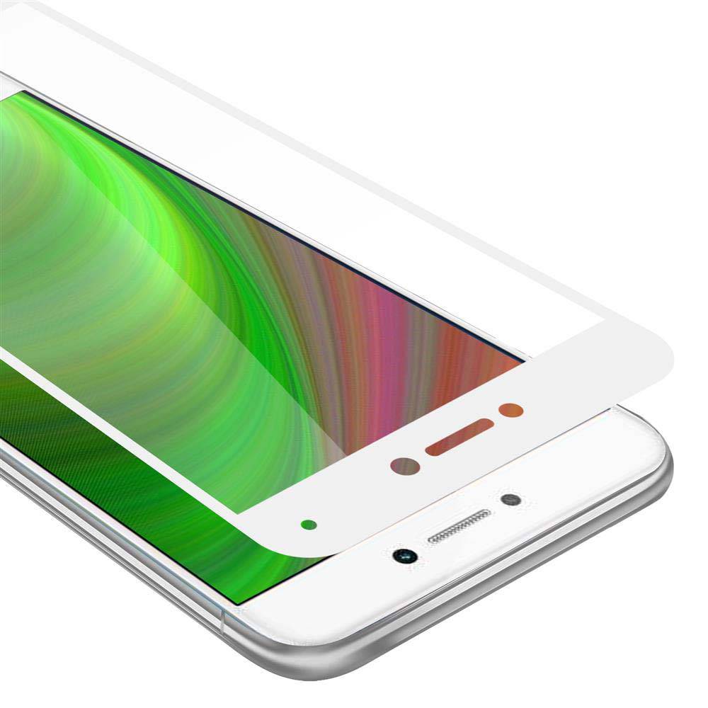 Cadorabo Panzerfolie für Huawei NOVA LITE Schutzfolie in Weiß Vollbild Folie Tempered Display Schutzglas