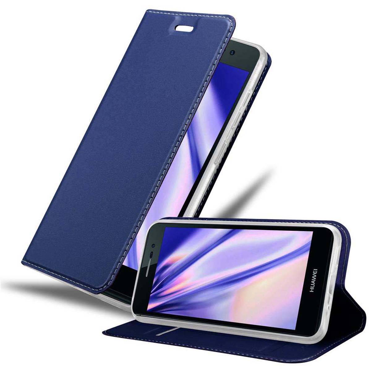 Cadorabo Handyhülle für Huawei ASCEND P7 Schutz Hülle in Blau Cover Etui Book Case Booklet