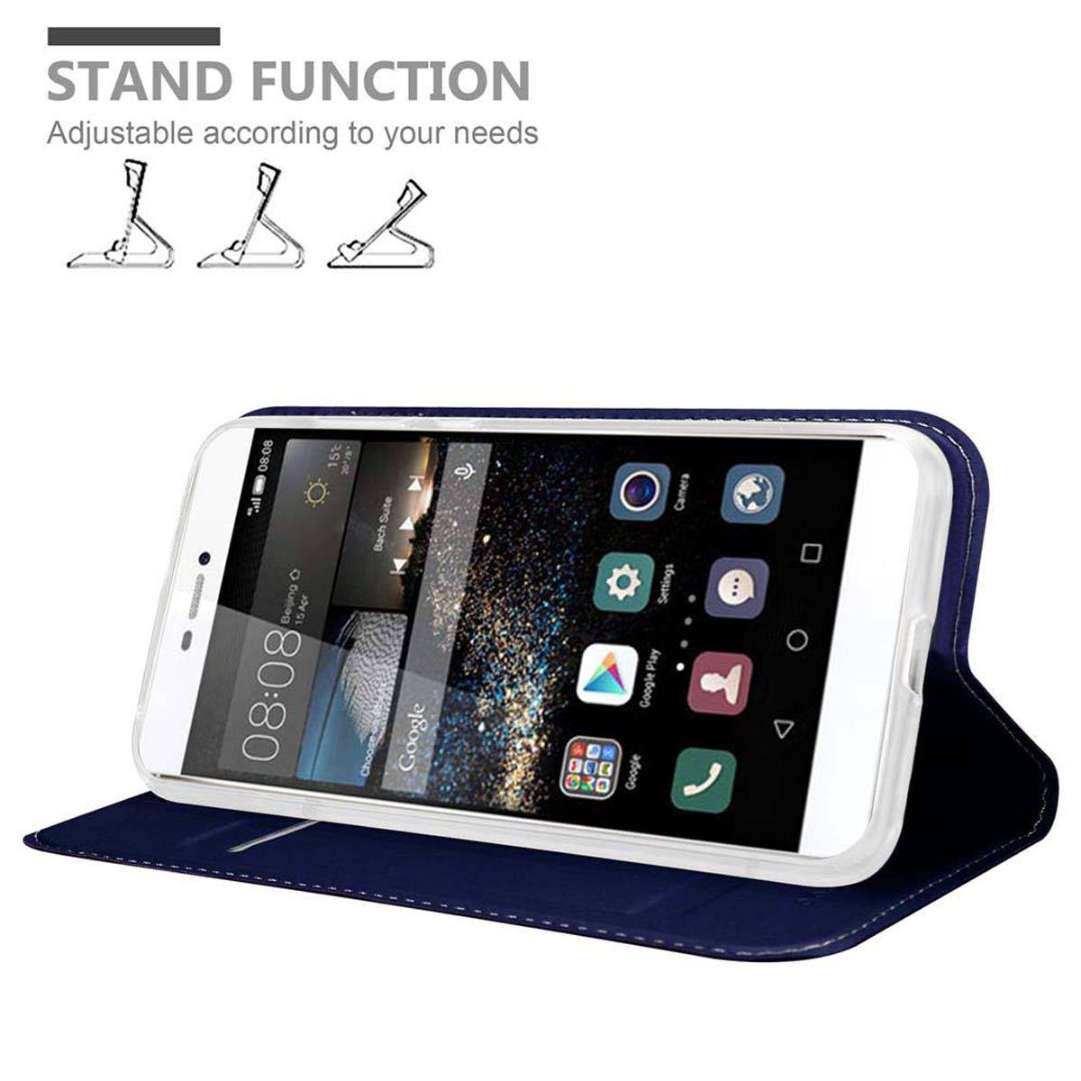 Cadorabo Handyhülle für Huawei P8 Schutz Hülle in Blau Cover Etui Book Case Booklet