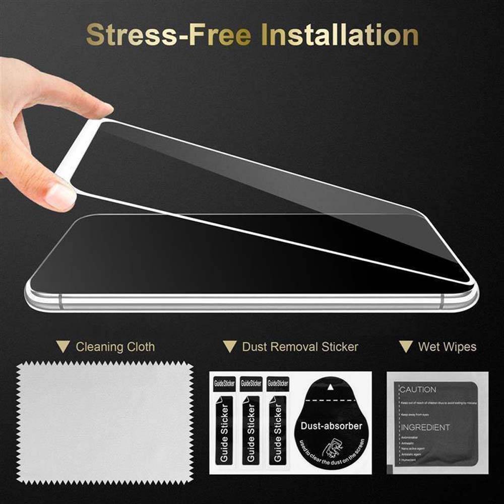 Cadorabo Panzerfolie für Samsung Galaxy A7 2017 Schutzfolie in Weiß Vollbild Folie Tempered Display Schutzglas