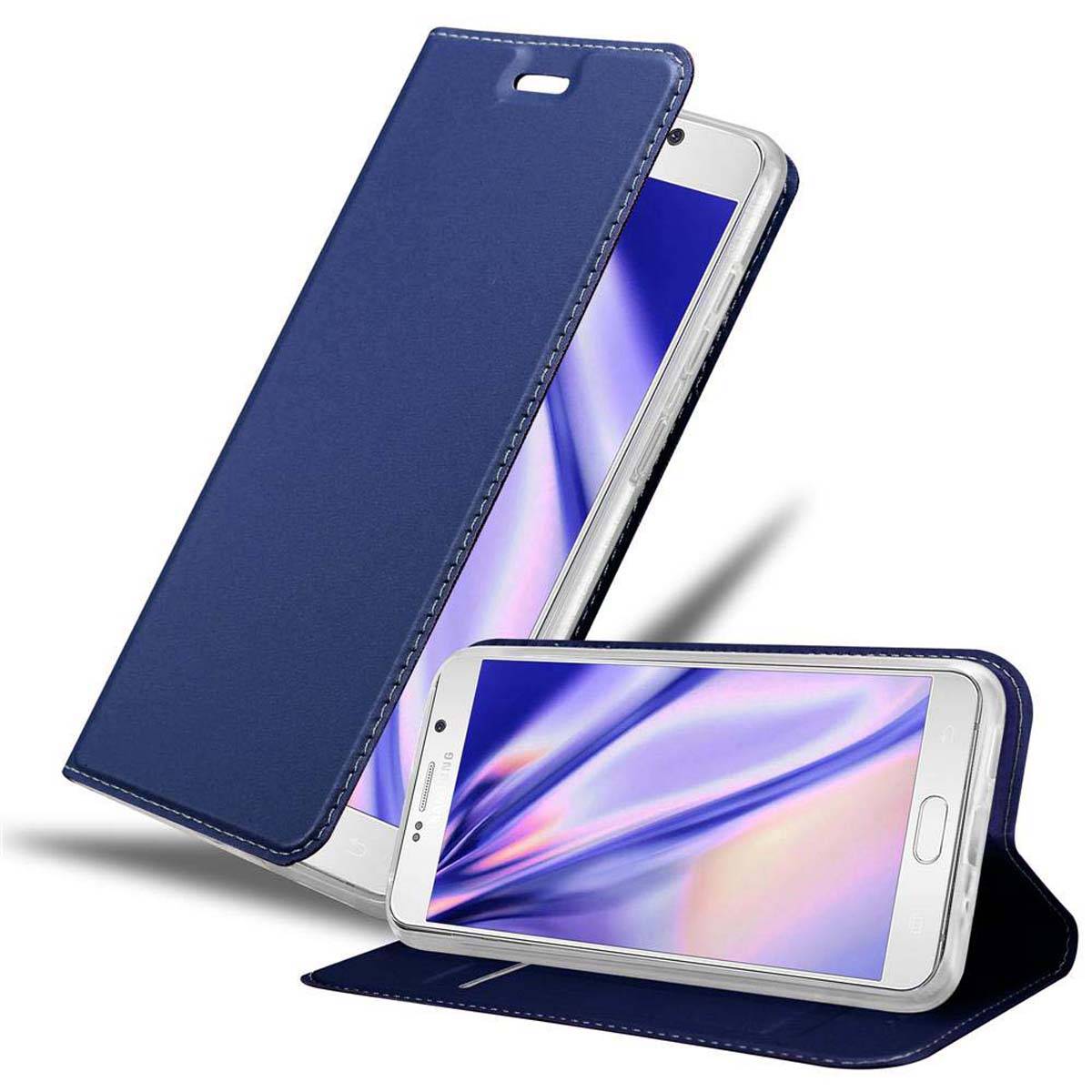 Cadorabo Handyhülle für Samsung Galaxy NOTE 5 Schutz Hülle in Blau Cover Etui Book Case Booklet