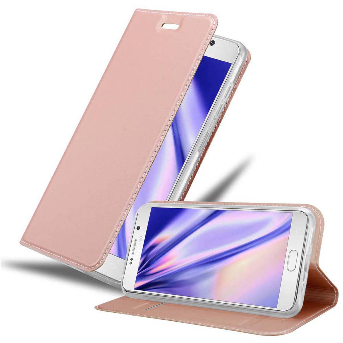 Cadorabo Handyhülle für Samsung Galaxy NOTE 5 Schutz Hülle in Rosa Cover Etui Book Case Booklet