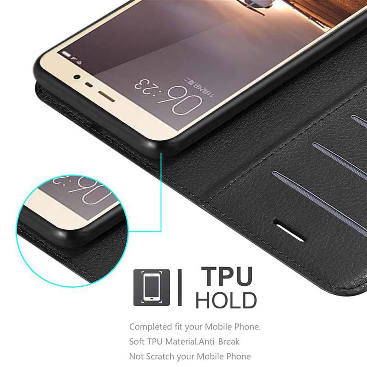 Cadorabo Hülle für Xiaomi RedMi PRO Schutz Hülle in Schwarz Handyhülle Etui Case Cover Magnetverschluss