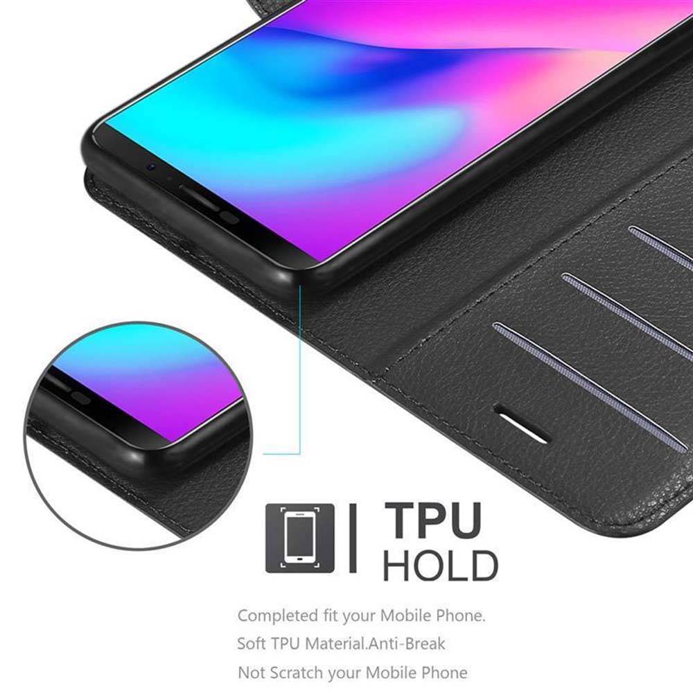 Cadorabo Hülle für Cubot J3 Schutz Hülle in Schwarz Handyhülle Etui Case Cover Magnetverschluss