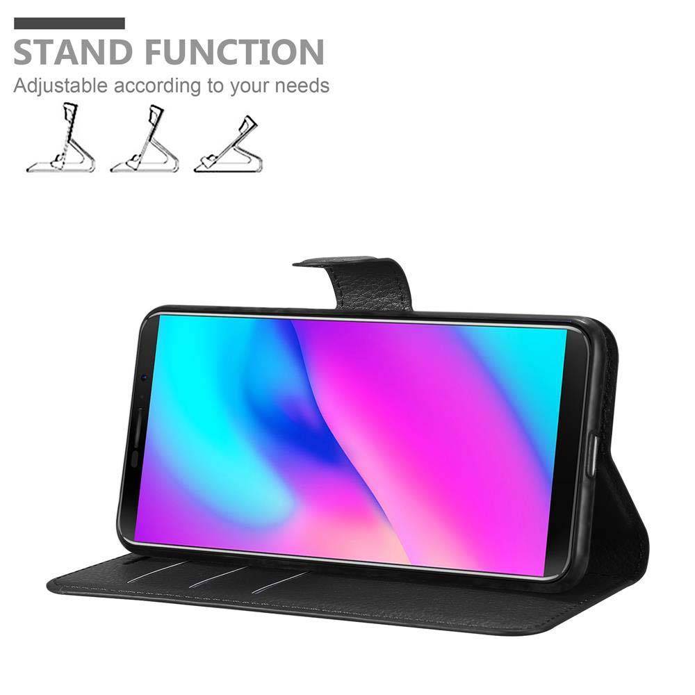 Cadorabo Hülle für Cubot J3 Schutz Hülle in Schwarz Handyhülle Etui Case Cover Magnetverschluss