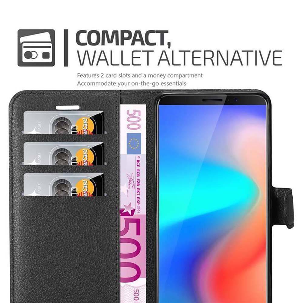 Cadorabo Hülle für Cubot J3 PRO Schutz Hülle in Schwarz Handyhülle Etui Case Cover Magnetverschluss