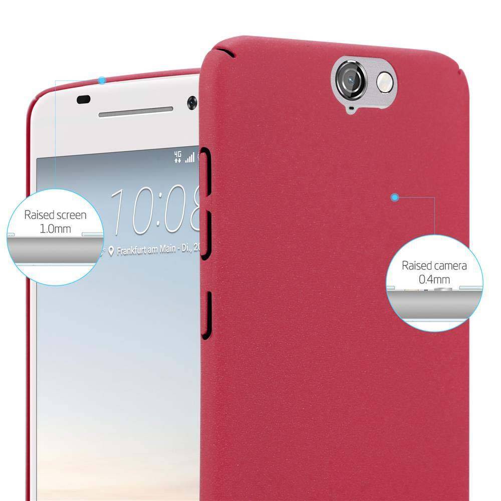 Cadorabo Schutzhülle für HTC ONE A9 Hülle in Rot Etui Hard Case Handyhülle Cover