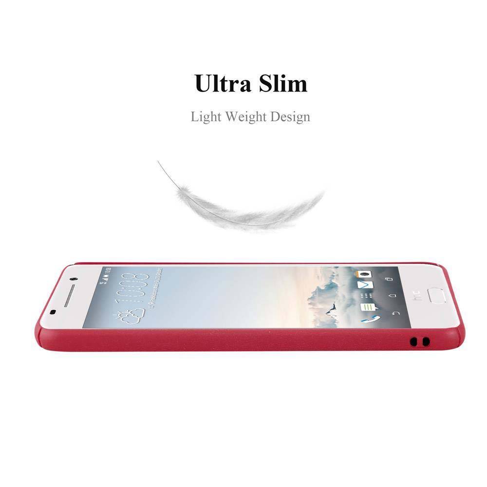 Cadorabo Schutzhülle für HTC ONE A9 Hülle in Rot Etui Hard Case Handyhülle Cover