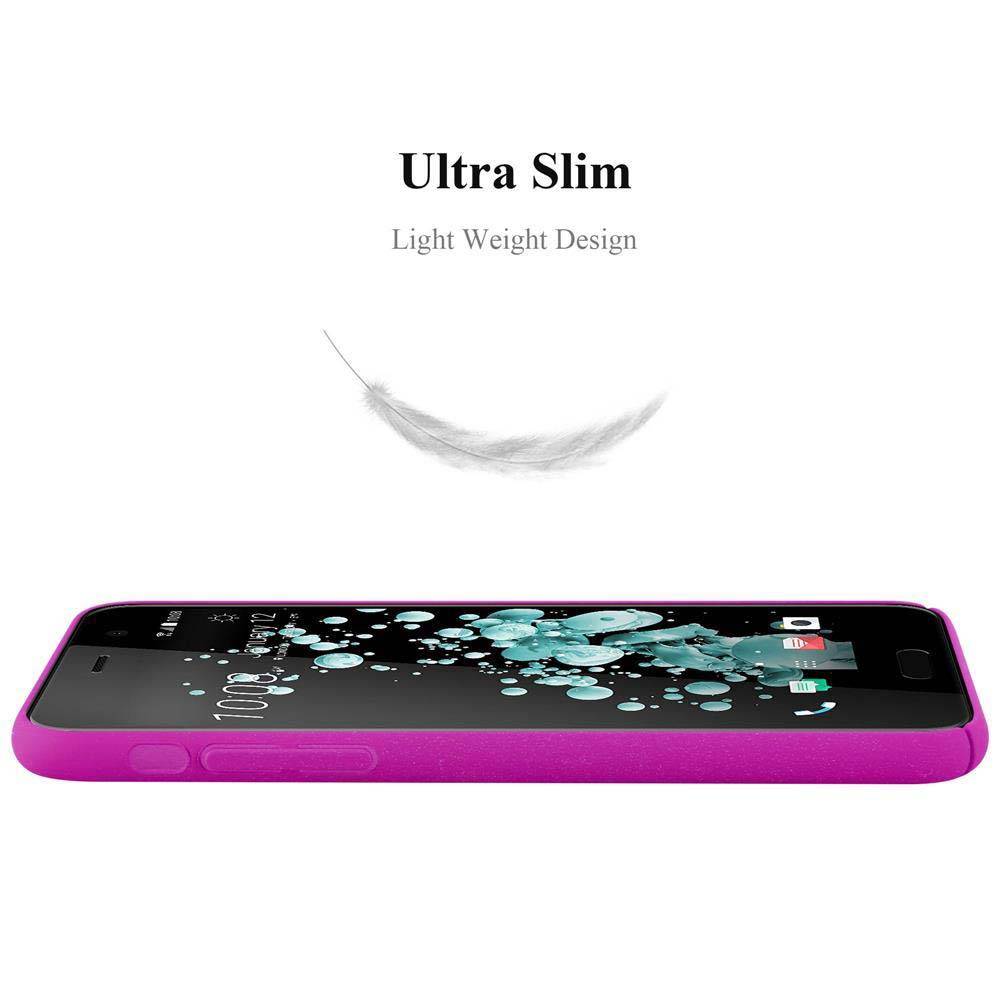 Cadorabo Schutzhülle für HTC U PLAY Hülle in Pink Etui Hard Case Handyhülle Cover