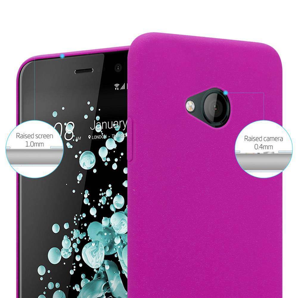 Cadorabo Schutzhülle für HTC U PLAY Hülle in Pink Etui Hard Case Handyhülle Cover