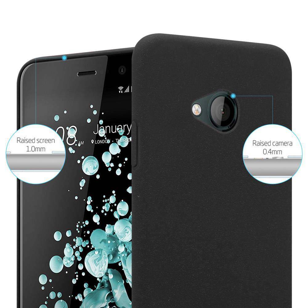 Cadorabo Schutzhülle für HTC U PLAY Hülle in Schwarz Etui Hard Case Handyhülle Cover