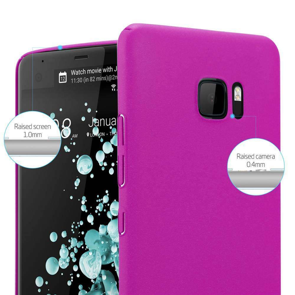 Cadorabo Schutzhülle für HTC U ULTRA Hülle in Pink Etui Hard Case Handyhülle Cover