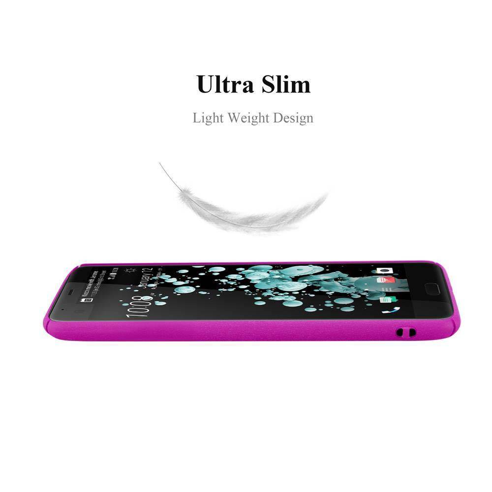 Cadorabo Schutzhülle für HTC U ULTRA Hülle in Pink Etui Hard Case Handyhülle Cover