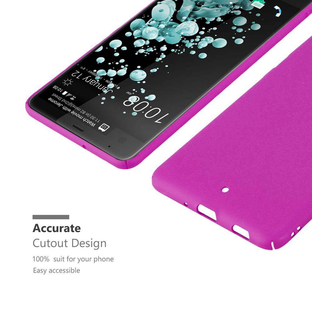 Cadorabo Schutzhülle für HTC U ULTRA Hülle in Pink Etui Hard Case Handyhülle Cover