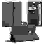 Cadorabo Hülle für Huawei Enjoy 7 Schutz Hülle in Schwarz Handyhülle Etui Case Cover Magnetverschluss