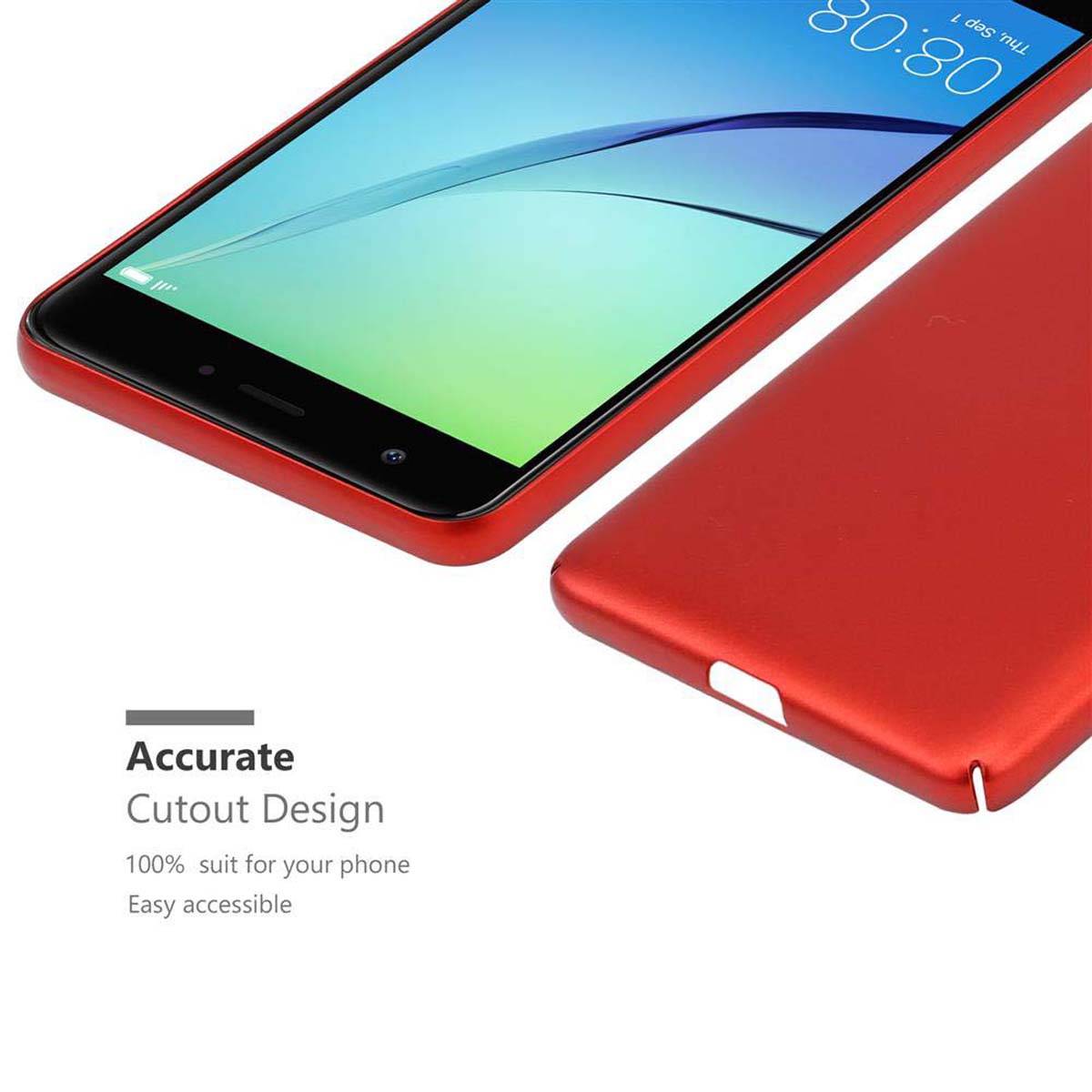 Cadorabo Hülle für Huawei NOVA Schutzhülle in Rot Hard Case Handy Hülle Etui