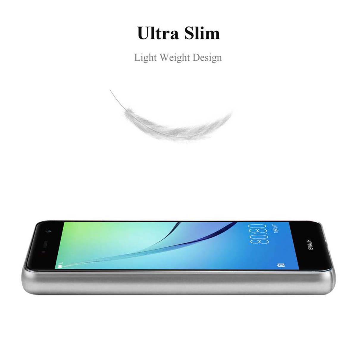 Cadorabo Hülle für Huawei NOVA Schutzhülle in Silber Hard Case Handy Hülle Etui
