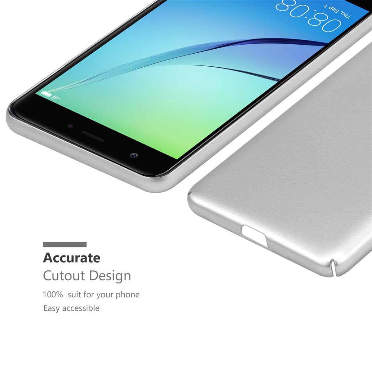 Cadorabo Hülle für Huawei NOVA Schutzhülle in Silber Hard Case Handy Hülle Etui