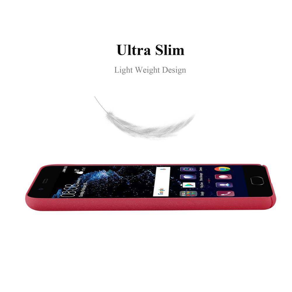 Cadorabo Schutzhülle für Huawei P10 Hülle in Rot Etui Hard Case Handyhülle Cover